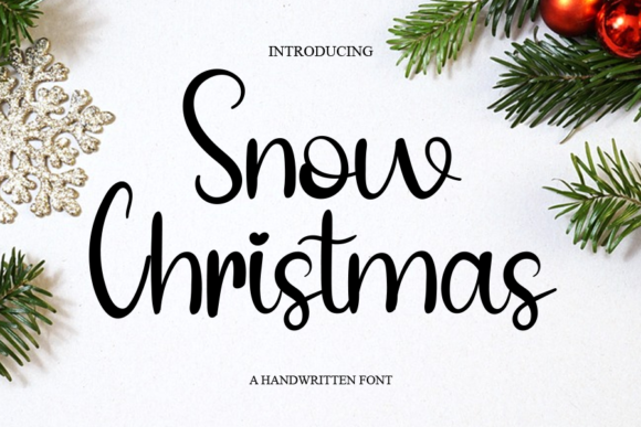 Snow Christmas Font Poster 1