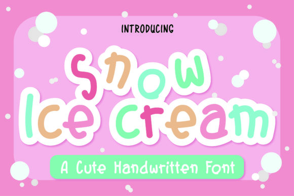 Snow Ice Cream Font Poster 1