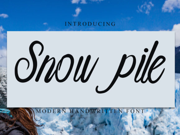 Snow Pile Font Poster 1