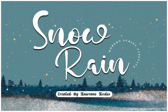 Snow Rain Font Poster 1