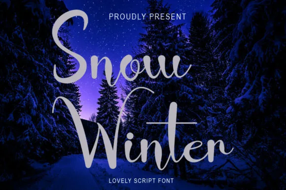 Snow Winter Font Snow Winter Font Poster 1
