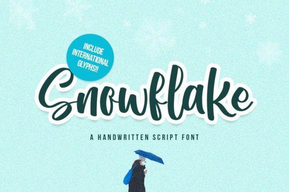 Snowflake Script Font Poster 1
