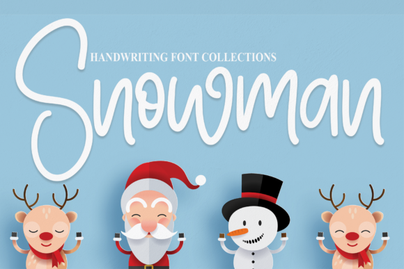 Snowman Font Poster 1