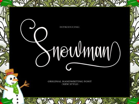 Snowman Font Poster 1