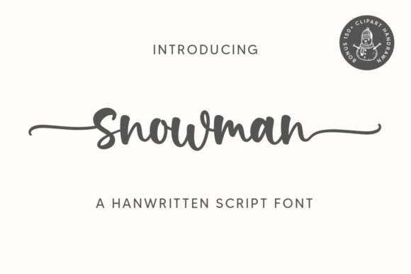 Snowman Font Poster 1