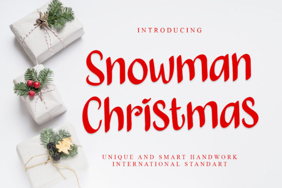 Snowman Christmas Font Poster 1