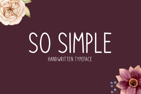 So Simple Font Poster 1