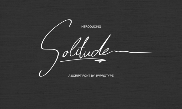 Solitude Font Solitude Font Poster 1