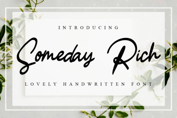 Someday Rich Font Poster 1