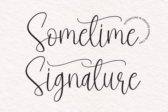 Sometime Signature Font Poster 1