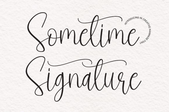 Sometime Signature Font