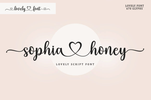 Sophia Honey Font Poster 1