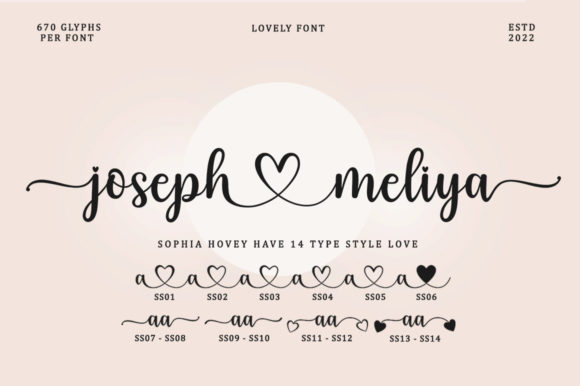Sophia Honey Font Poster 2