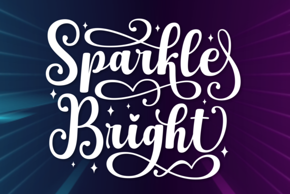Sparkle Bright Font Poster 1