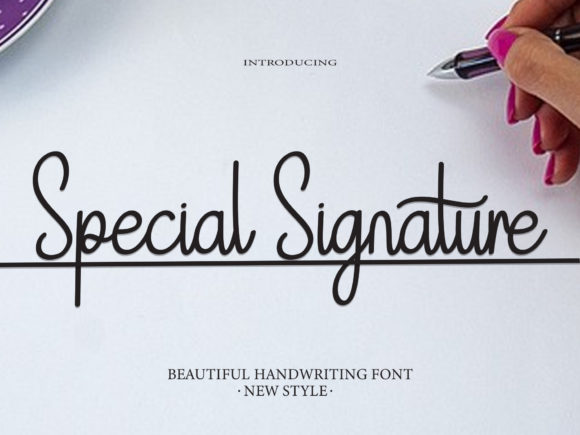 Special Signature Font Poster 1