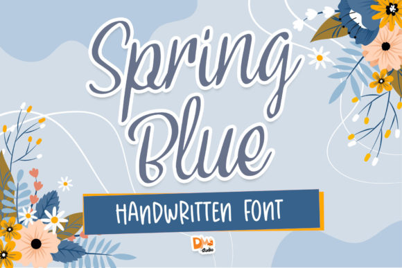 Spring Blue Font Poster 1