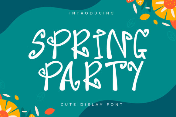 Spring Party Font Poster 1