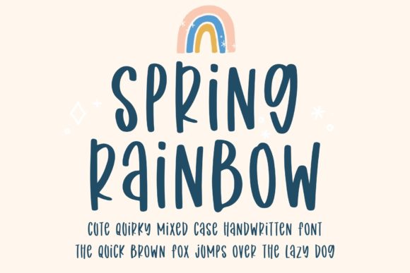 Spring Rainbow Font Poster 1