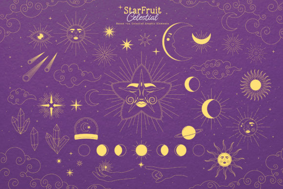 Starfruit Celestial Duo Font Poster 6