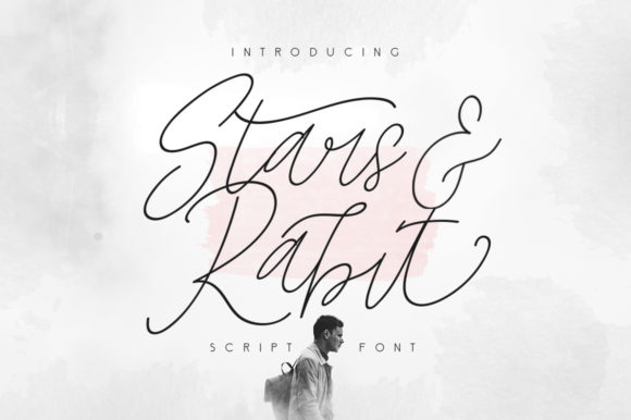 Stars and Rabbit Script Font Poster 1