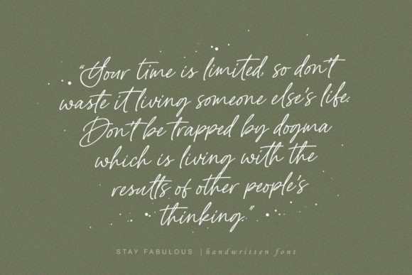 Stay Fabulous Font Poster 3