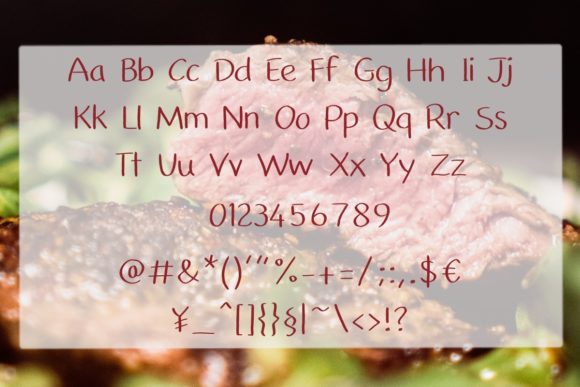 Steak Font Poster 6