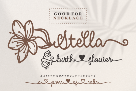 Stella Birth Flower Font Poster 1