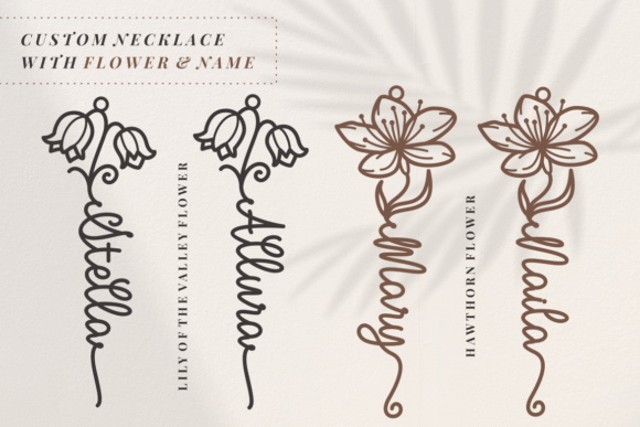 Stella Birth Flower Font Poster 2