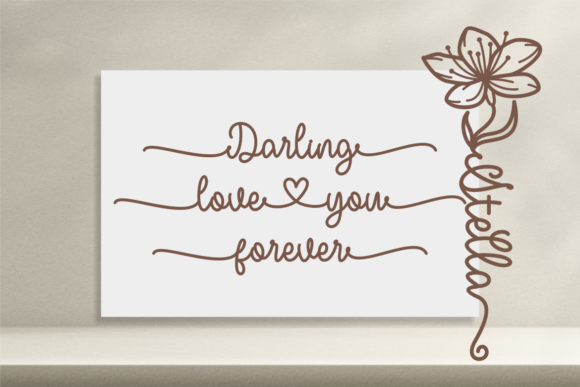 Stella Birth Flower Font Poster 7