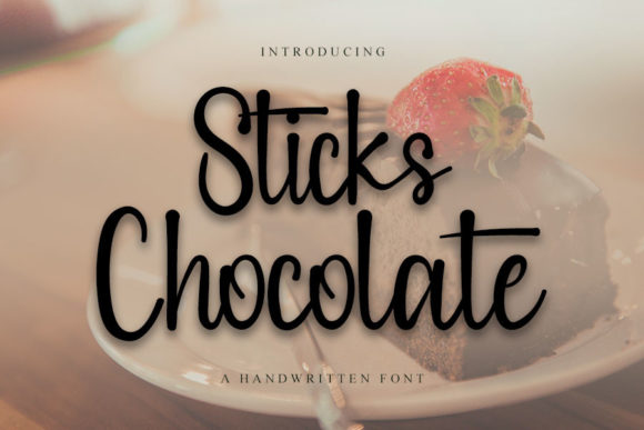 Sticks Chocolate Font Poster 1