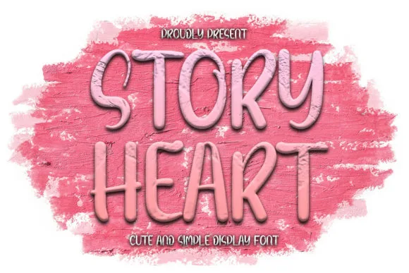 Story Heart Font Story Heart Font Poster 1