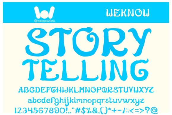 Story Telling Font Poster 1