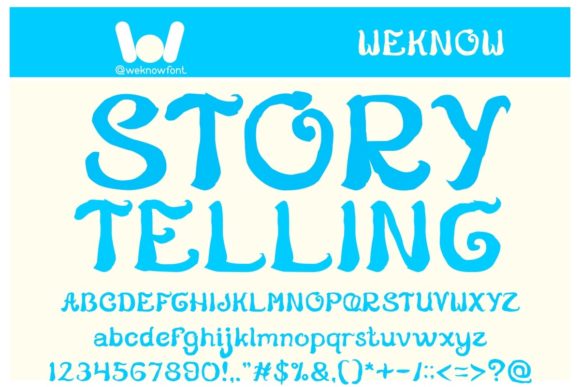 Story Telling Font Poster 1