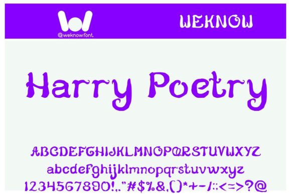 Story Telling Font Poster 2
