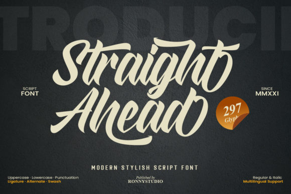 Straight Ahead Font Poster 1