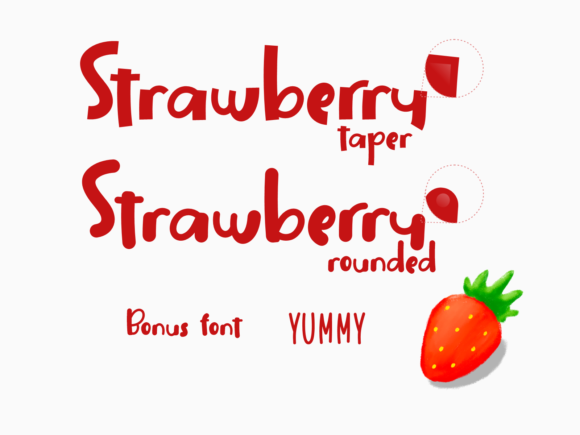 Strawberry Font Poster 2