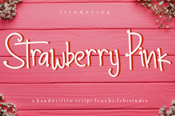 Strawberry Pink Font Poster 1