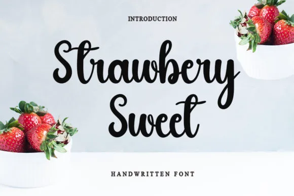 Strawbery Sweet Font Strawbery Sweet Font Poster 1