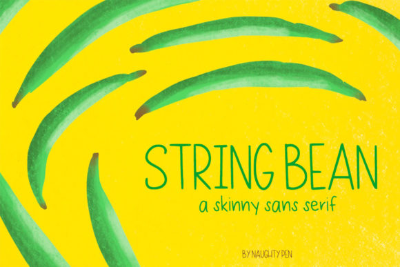 String Bean Skinny Font Poster 1