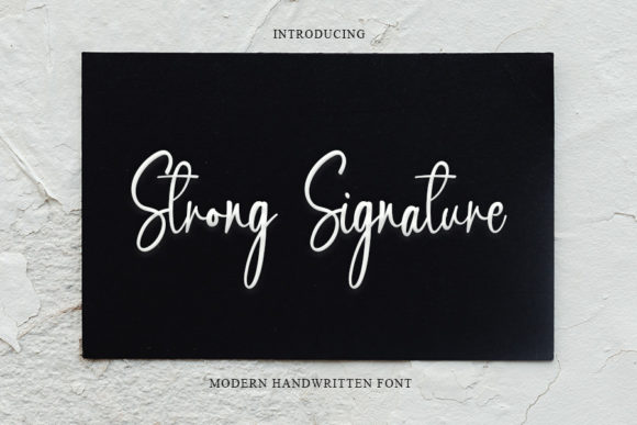 Strong Signature Font Poster 1