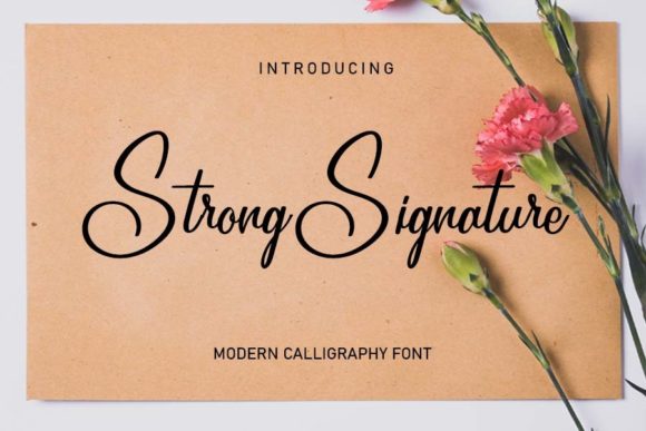 Strong Signature Font Poster 1