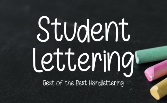 Student Lettering Font Poster 1