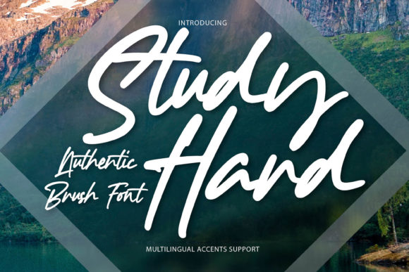 Study Hard Font Poster 1