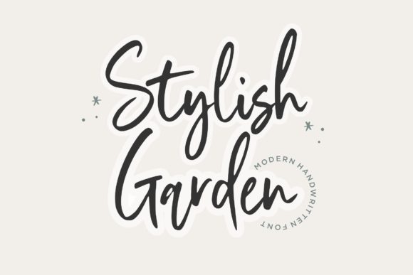 Stylist Garden Font Poster 1
