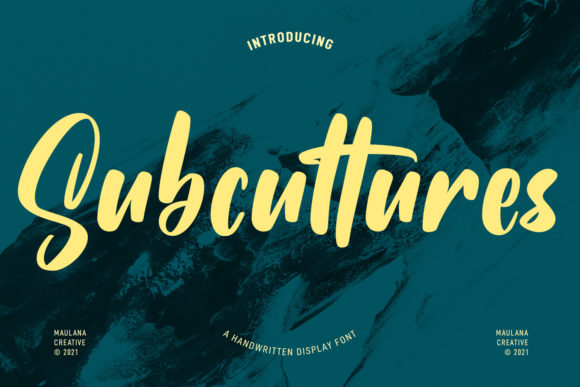 Subcultures Font Poster 1