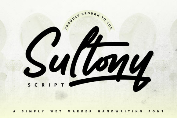 Sultony | Marker Handwriting Font Font