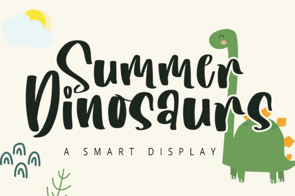 Summer Dinosaurs Font Poster 1
