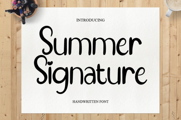 Summer Signature Font Poster 1