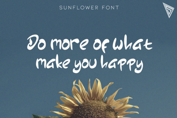 Sun Flower Font Poster 2