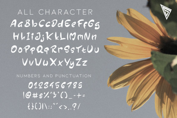Sun Flower Font Poster 3